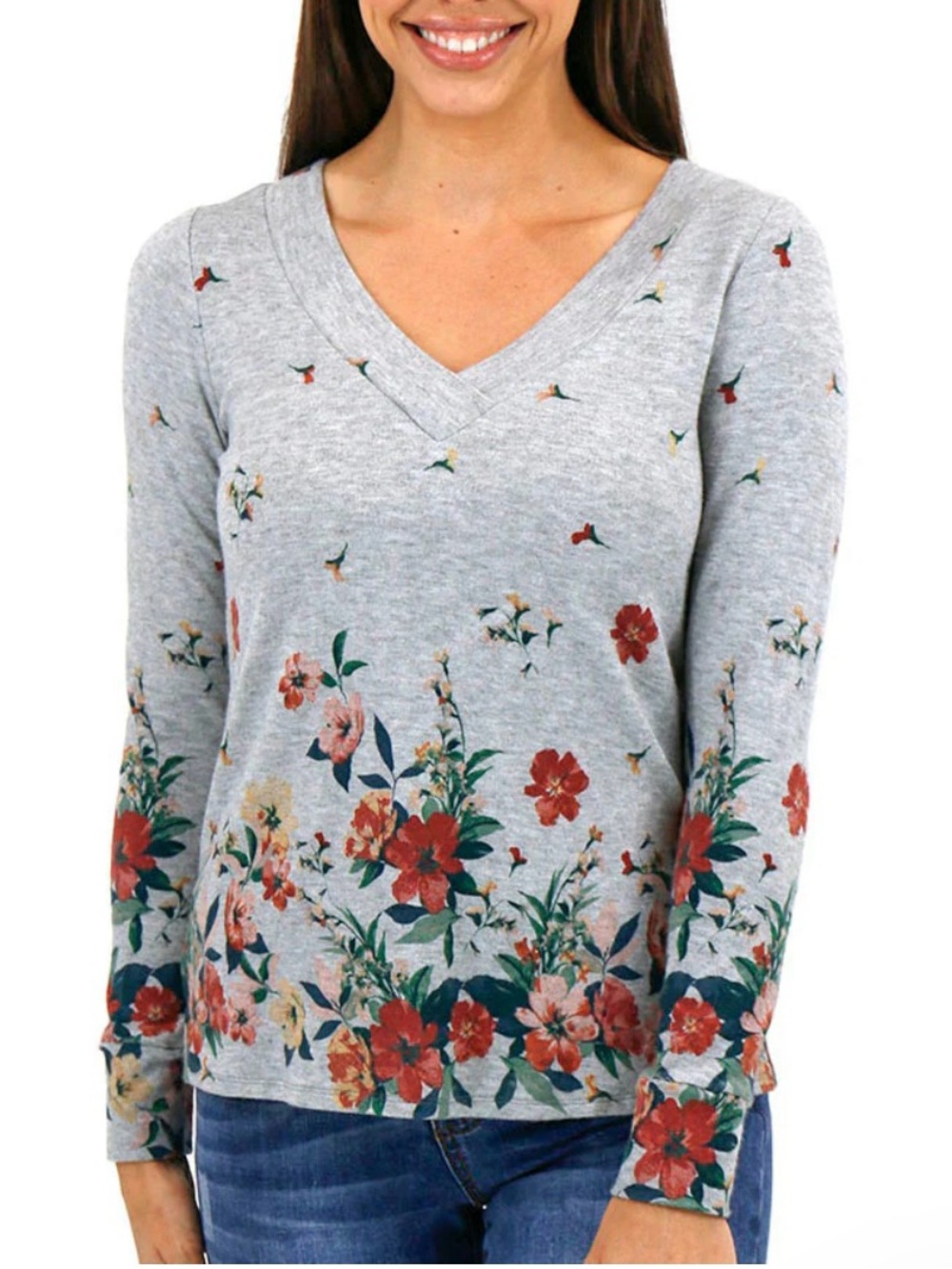 Grace & Lace Garden Pullover in tossed floral